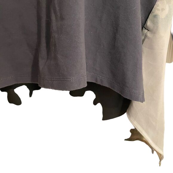 Soft Surroundings Tunic Top Size 1X Plus Long Sleeve Floral Watercolor Back HiLo - Picture 6 of 15